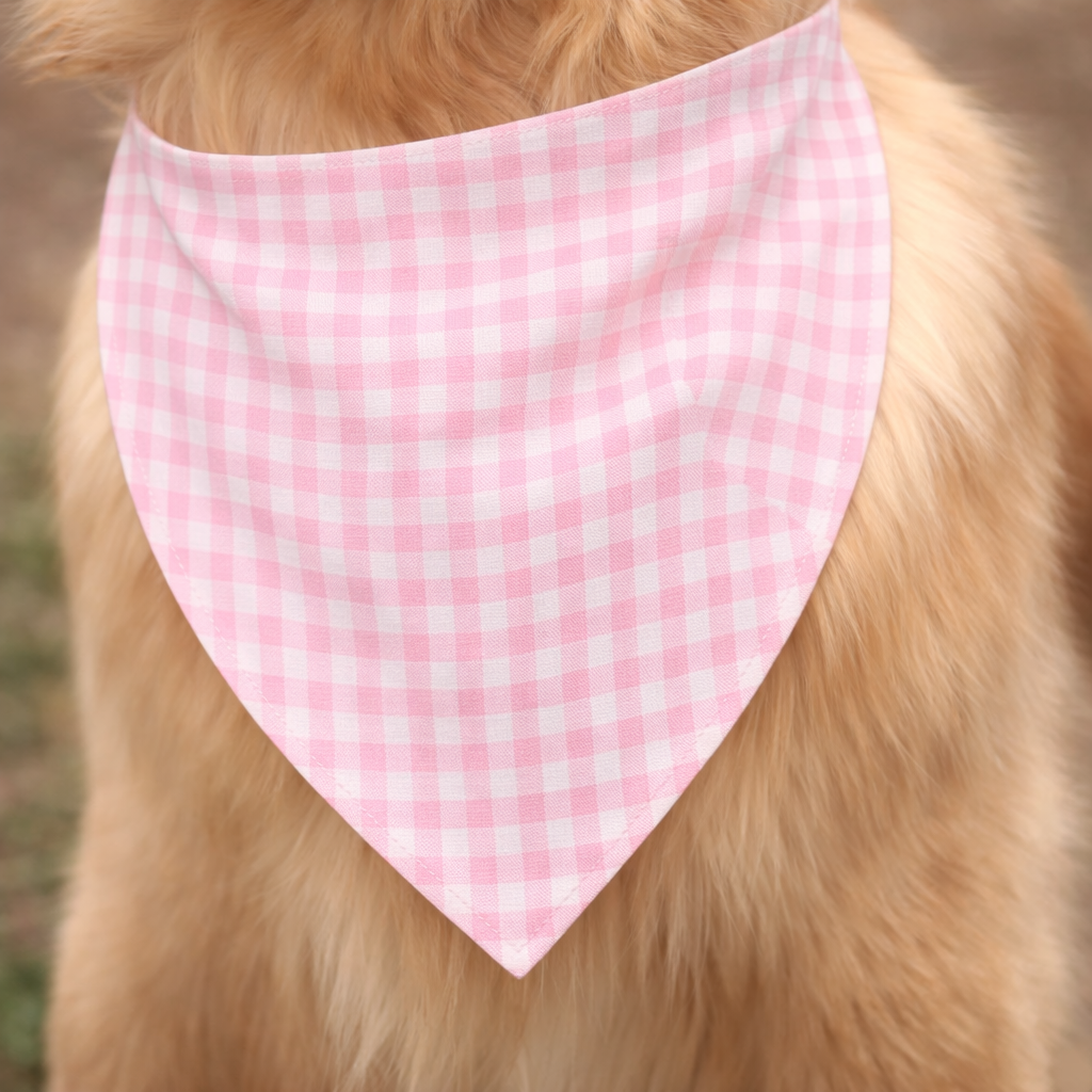 Bandana Personalizzabile Quadri Rosa