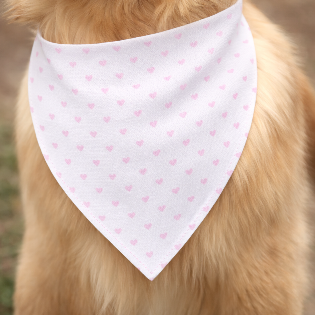 Bandana Personalizzabile Cuori Rosa